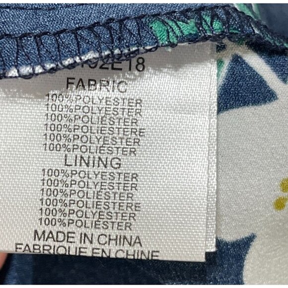 Molly Bracken Front Keyhole Fit and Flare Dress Navy White Floral Size XS Extra - Picture 6 of 7